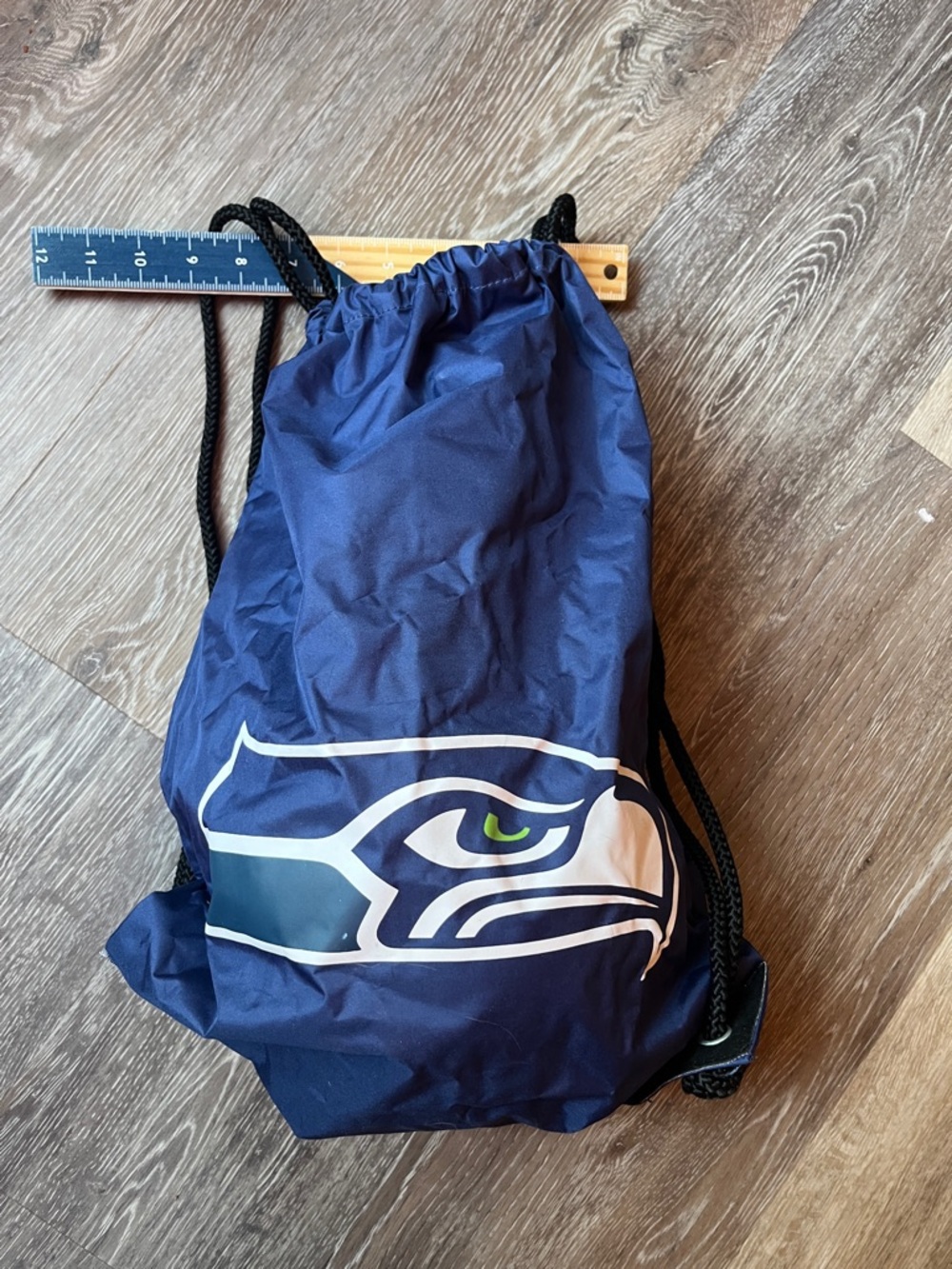Navy Drawstring Backpack Seattle Seahawks - Picture 3 of 3